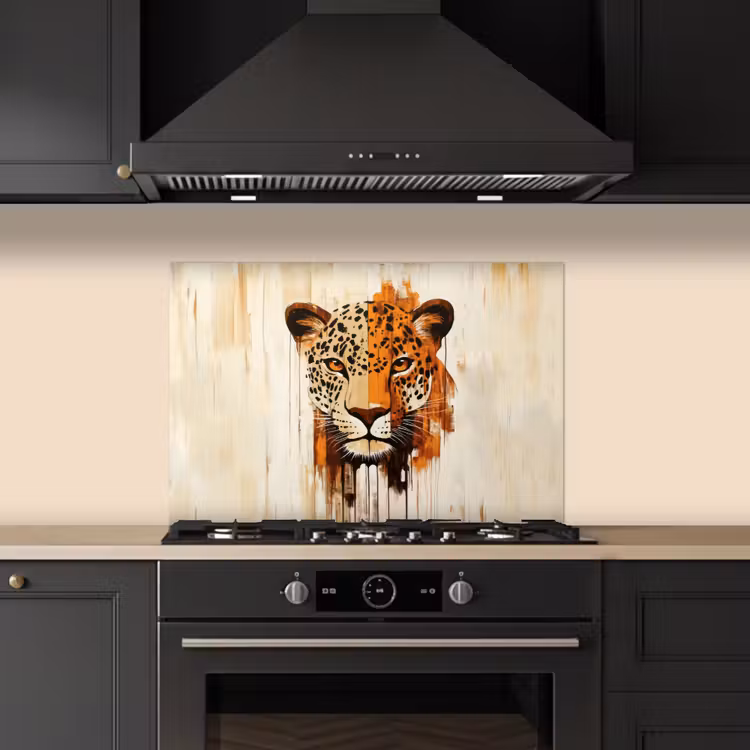 Luipaard - Symmetrisch - Strepen keuken achterwand spatscherm klein -sfeer1