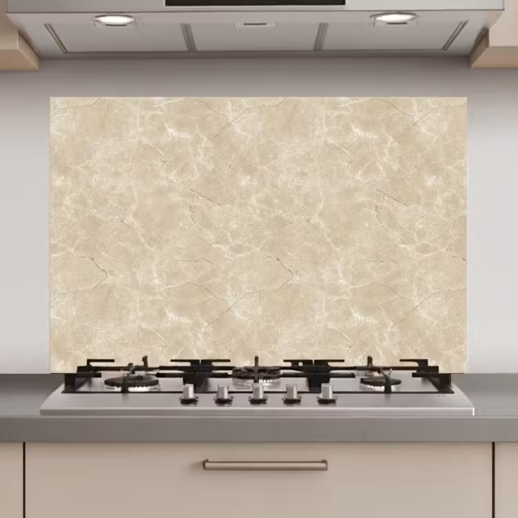 Lichtbeige - Marmer - Diffusie adering keuken achterwand spatscherm klein 900 -3d_website