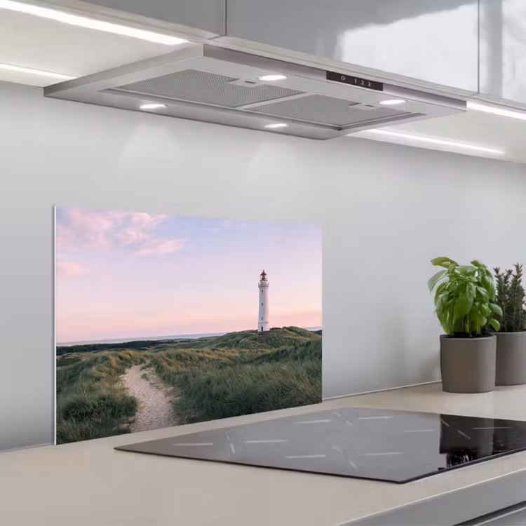 Vuurtoren - Duinlandschap - Zee keuken achterwand spatscherm klein -3d_schuin