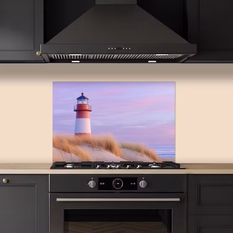Vuurtoren - Duinen - Zonsondergang keuken achterwand spatscherm klein -sfeer1