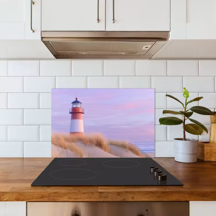 Vuurtoren - Duinen - Zonsondergang keuken achterwand spatscherm klein -sfeer2