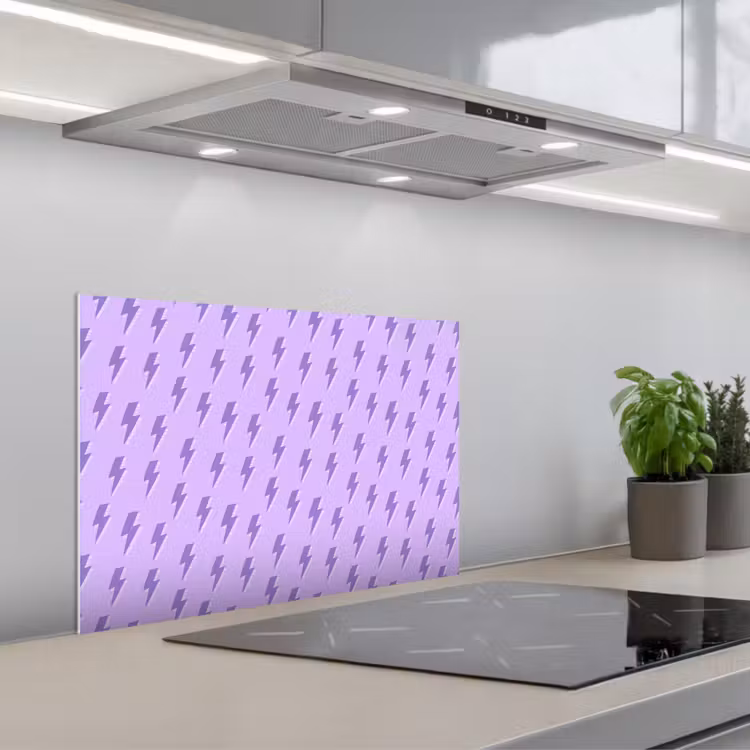 Bliksem - Paars - Lila keuken achterwand spatscherm klein 900 -3d_schuin