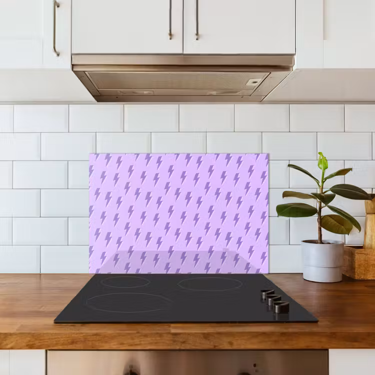 Bliksem - Paars - Lila keuken achterwand spatscherm klein 900 -sfeer2