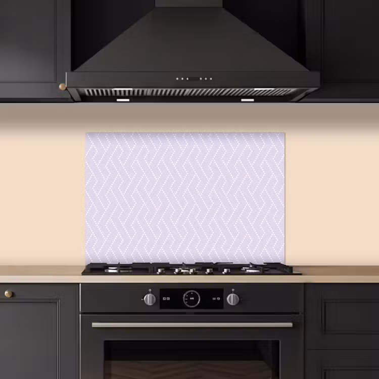 Lila - Stippen - Wit - Patroon keuken achterwand spatscherm klein 900 -sfeer1