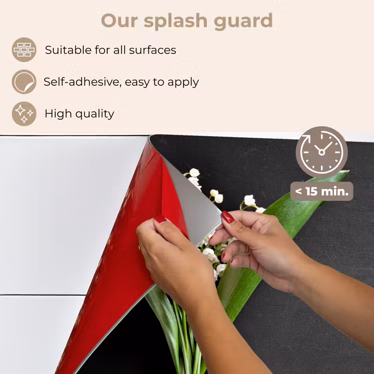 Lelietjes van dalen - Bloemen - Stilleven - Strik keuken achterwand spatscherm middel -spatscherm_EN