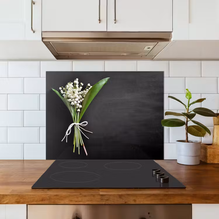 Lelietjes van dalen - Bloemen - Stilleven - Strik keuken achterwand spatscherm middel -sfeer2