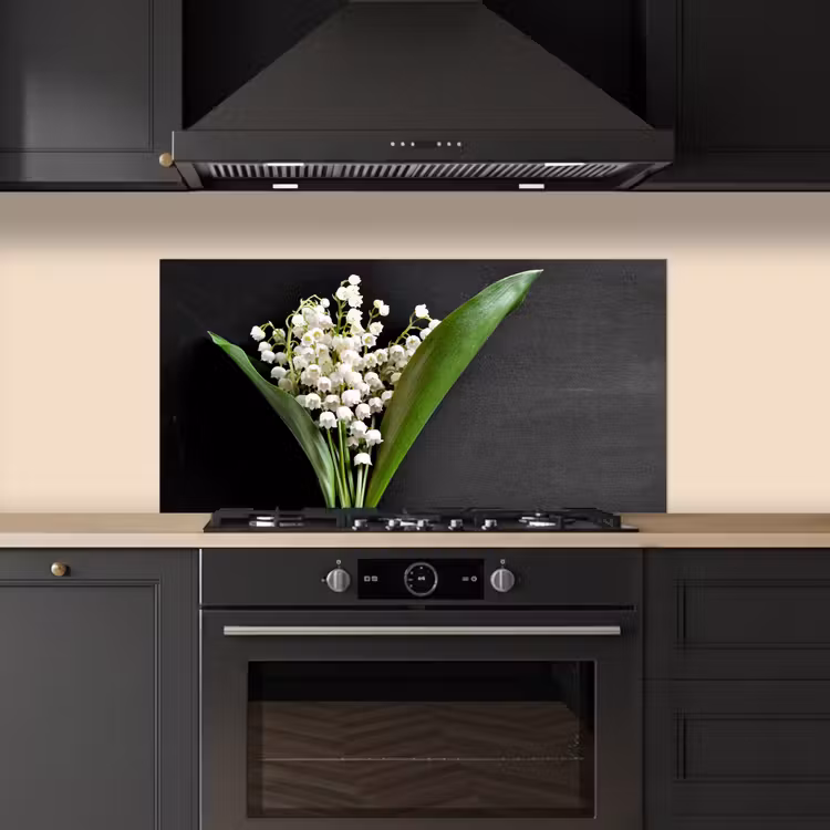 Lelietjes van dalen - Bloemen - Stilleven - Flora keuken achterwand spatscherm middel -sfeer1