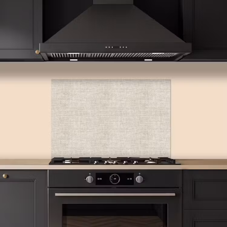 Linnen - Textuur - Beige keuken achterwand spatscherm klein 900 -sfeer1