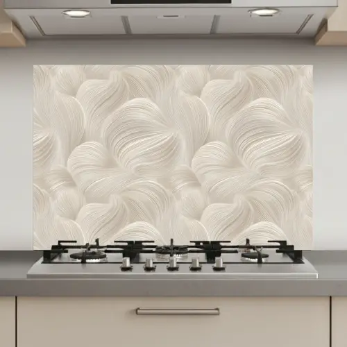 Lijnen - Waaier - Beige keuken achterwand spatscherm klein 900 -3d_website