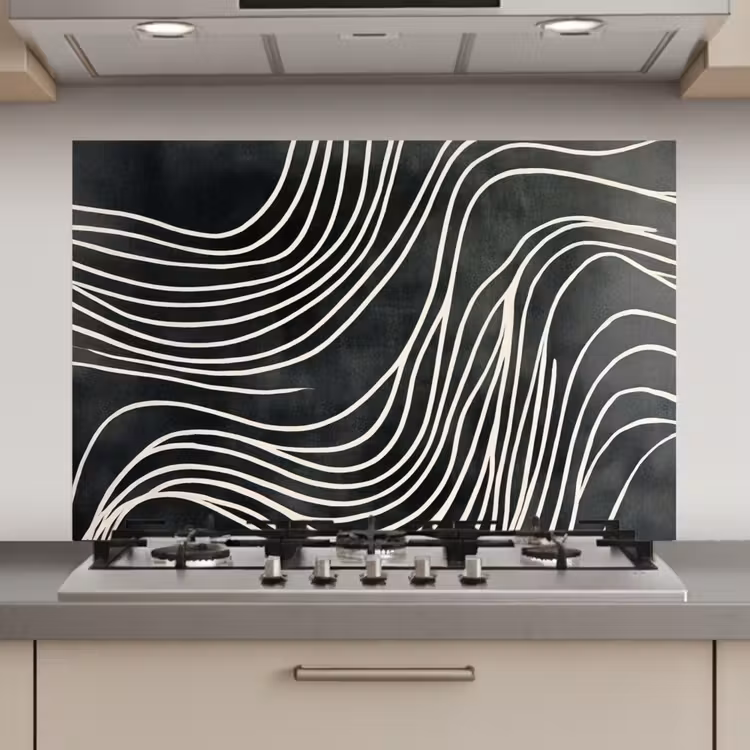 Lijnen - Patroon - Abstract - Wit keuken achterwand spatscherm klein -3d_website