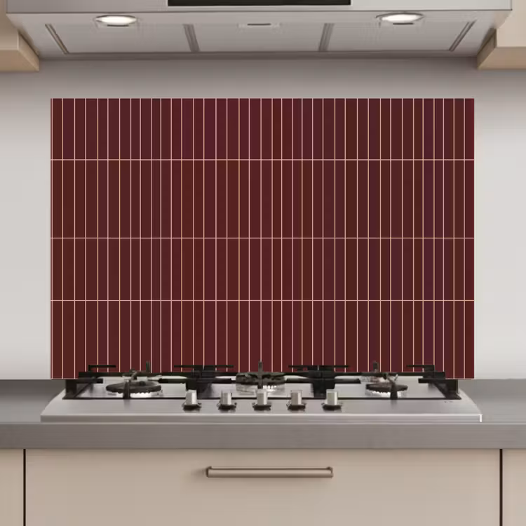 Lijnen - Patroon - Bordeaux keuken achterwand spatscherm klein 900 -3d_website