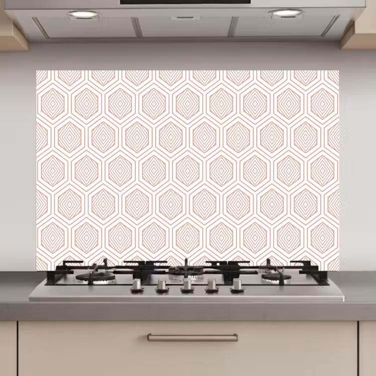 Lijnen - Patroon - Symmetrisch keuken achterwand spatscherm klein 900 -3d_website