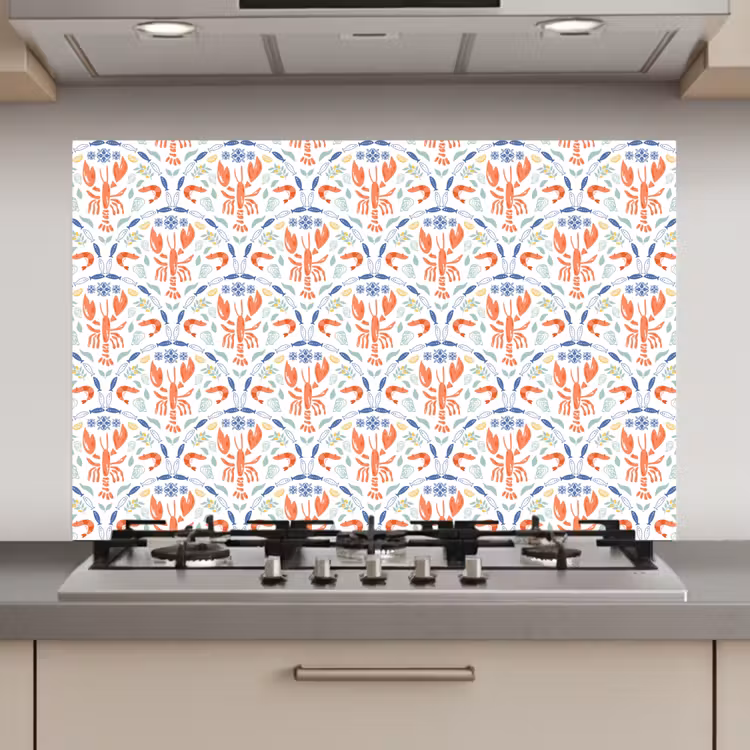Sfeer - Oranje - Blauw - Groen keuken achterwand spatscherm klein 900 -3d_website