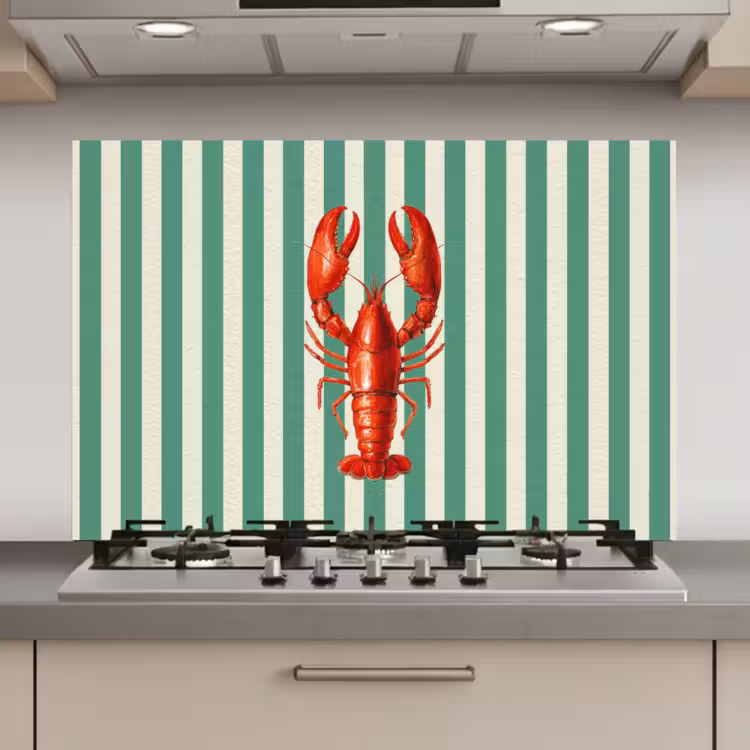 Kreeft - Strepen - Realistisch - Zomers keuken achterwand spatscherm klein -3d_website