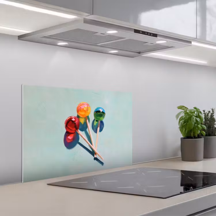 Lollys - Schaduw - Drie - Blauw keuken achterwand spatscherm klein -3d_schuin