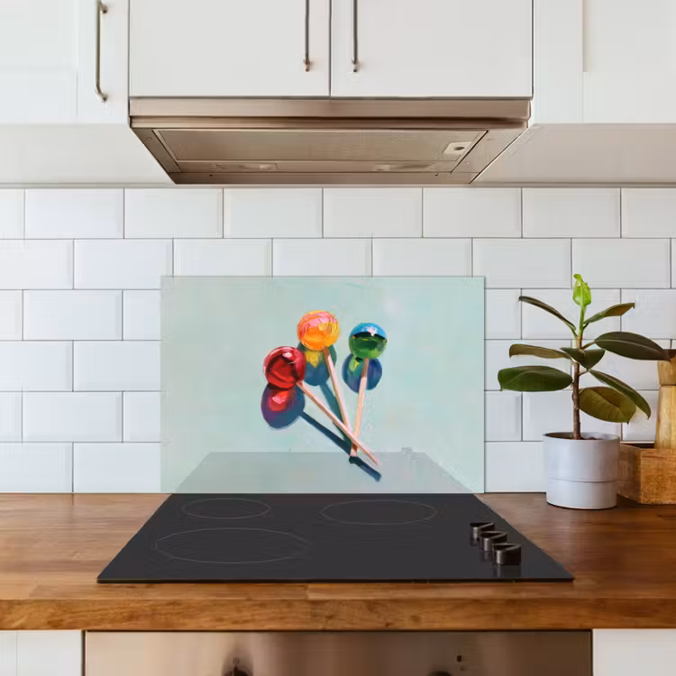 Lollys - Schaduw - Drie - Blauw keuken achterwand spatscherm klein -sfeer2