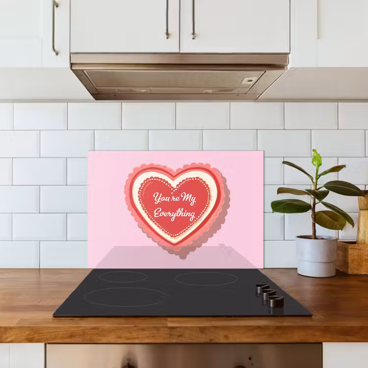 Liefde - Hart - Valentijn keuken achterwand spatscherm klein -sfeer2