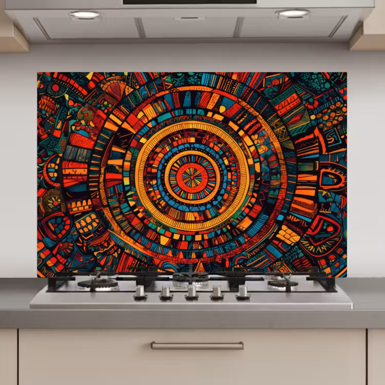 Mandala - Cirkels - Patronen keuken achterwand spatscherm klein -3d_website