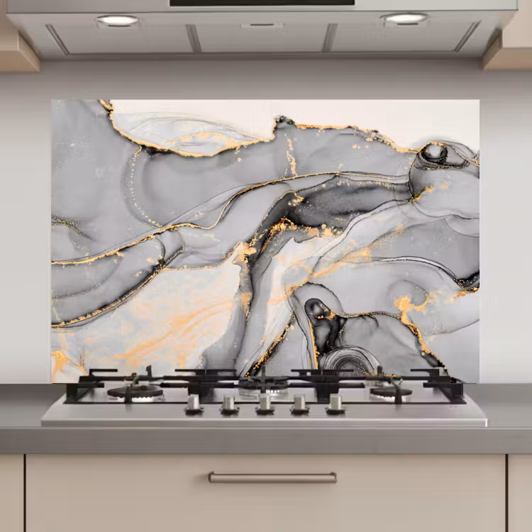Marmer - Goud - Grijs keuken achterwand spatscherm klein -3d_website