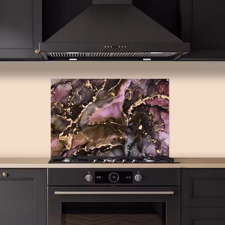 Marmer - Gold - Steen - Abstract keuken achterwand spatscherm klein -sfeer1