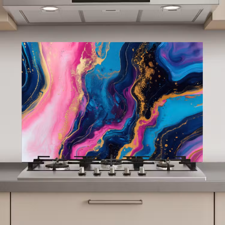 Marmer - Modern - Goud keuken achterwand spatscherm klein -3d_website
