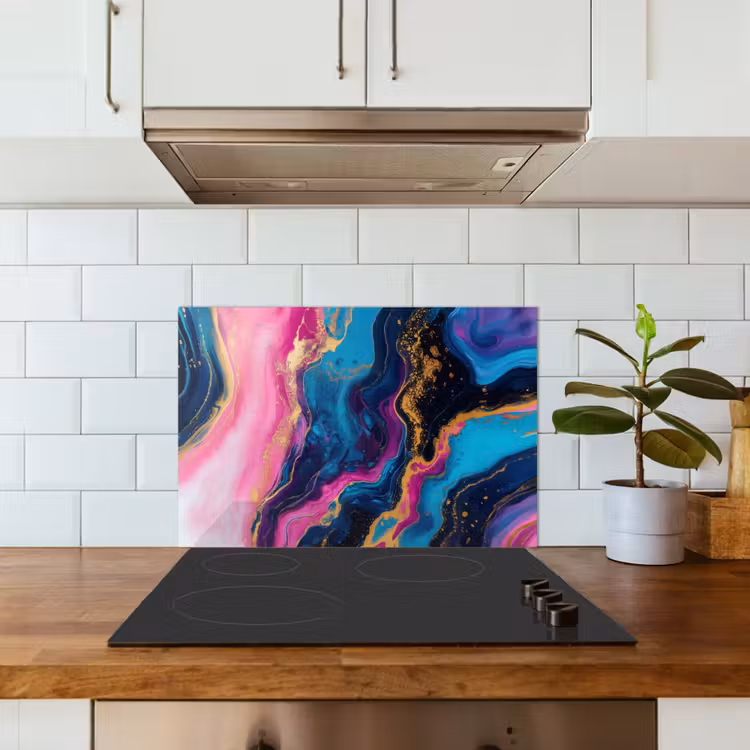 Marmer - Modern - Goud keuken achterwand spatscherm klein -sfeer2