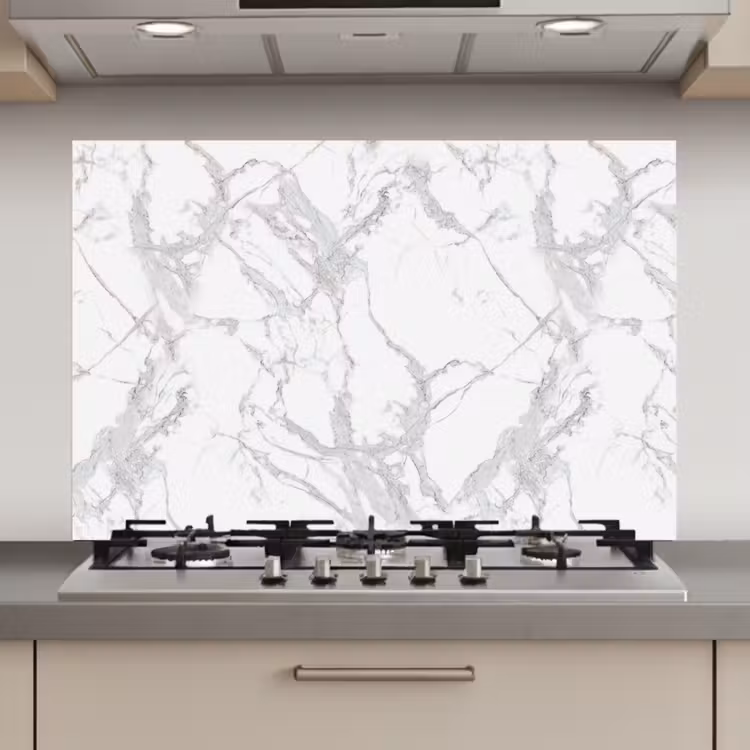 Marmer - Zuiver - Grijs - Aders keuken achterwand spatscherm klein 900 -3d_website