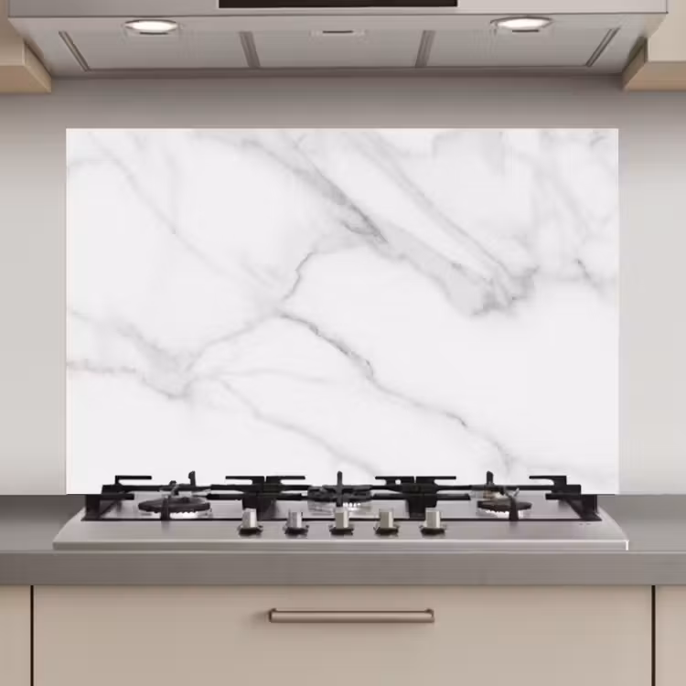 Marmer - Structuur - Wit - Grijs - Steen - Marmerlook keuken achterwand spatscherm klein -3d_website