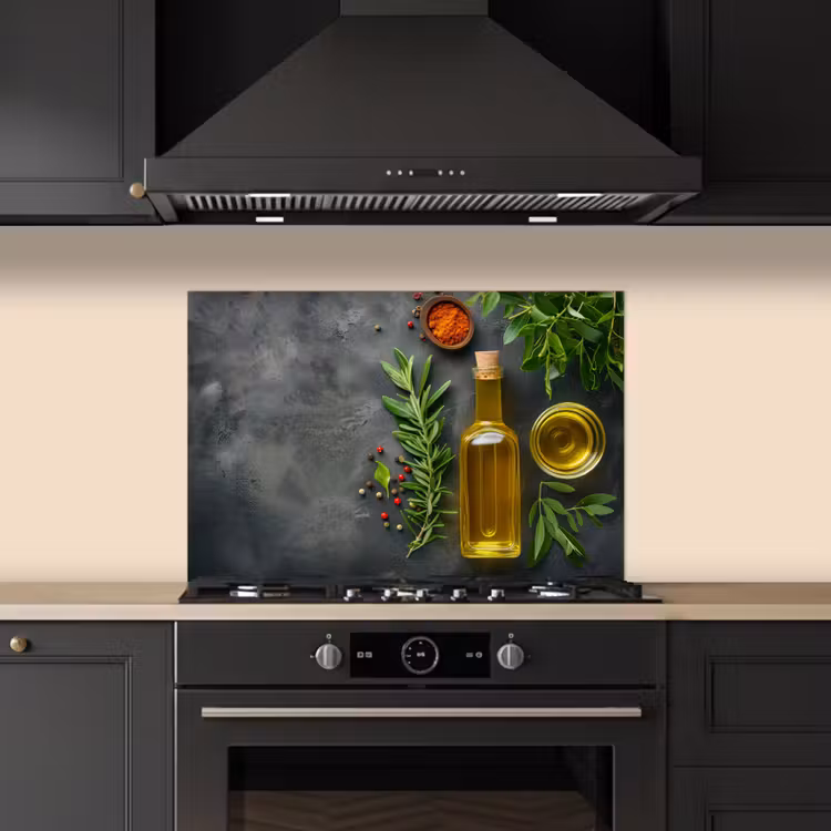 Mediterrane Keukenessenties keuken achterwand spatscherm klein -sfeer1