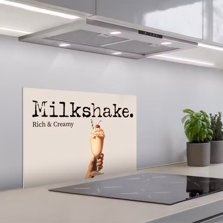 Milkshake - Kers - Rietje keuken achterwand spatscherm klein -3d_schuin