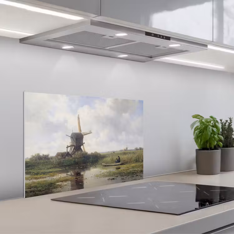Molen - Willem Roelofs - Oude meesters - Kunst keuken achterwand spatscherm klein -3d_schuin