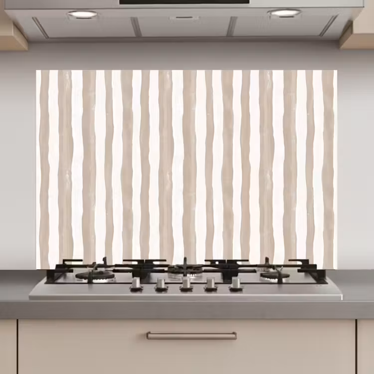 Minimalistisch - Strepen - Beige keuken achterwand spatscherm klein 900 -3d_website