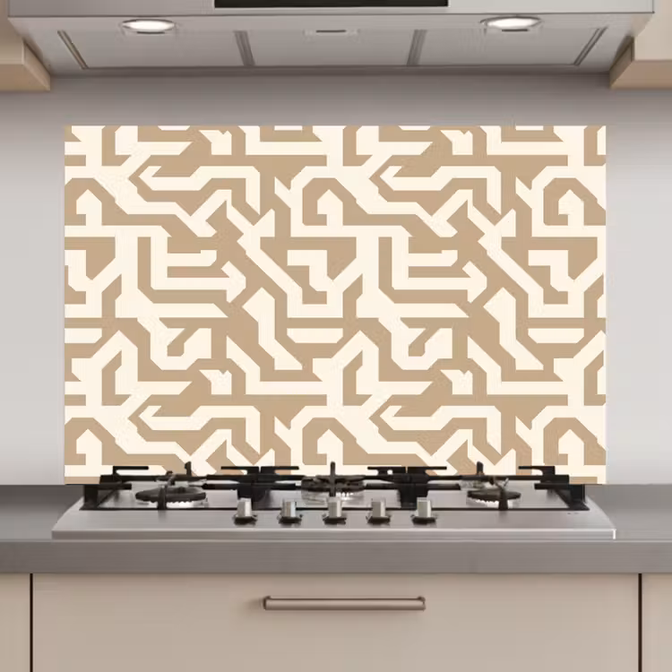 Modern - Abstract - Beige keuken achterwand spatscherm klein 900 -3d_website