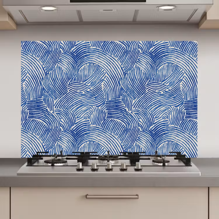 Modern - Abstract - Blauw keuken achterwand spatscherm klein 900 -3d_website