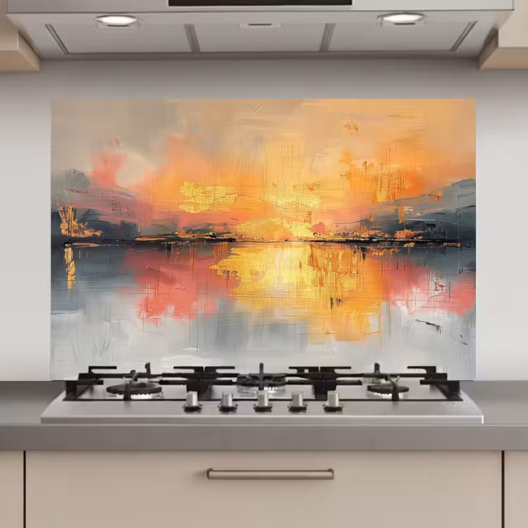 Modern - Abstract - Goud - Roze keuken achterwand spatscherm klein -3d_website