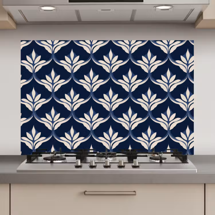 Modern - Ontwerp - Blauw keuken achterwand spatscherm klein 900 -3d_website