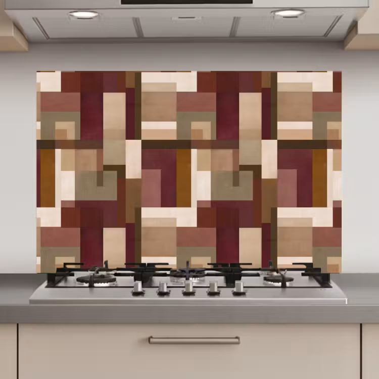 Modern - Geometrie - Kleurrijk keuken achterwand spatscherm klein 900 -3d_website