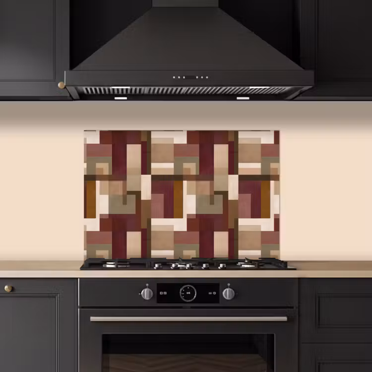 Modern - Geometrie - Kleurrijk keuken achterwand spatscherm klein 900 -sfeer1