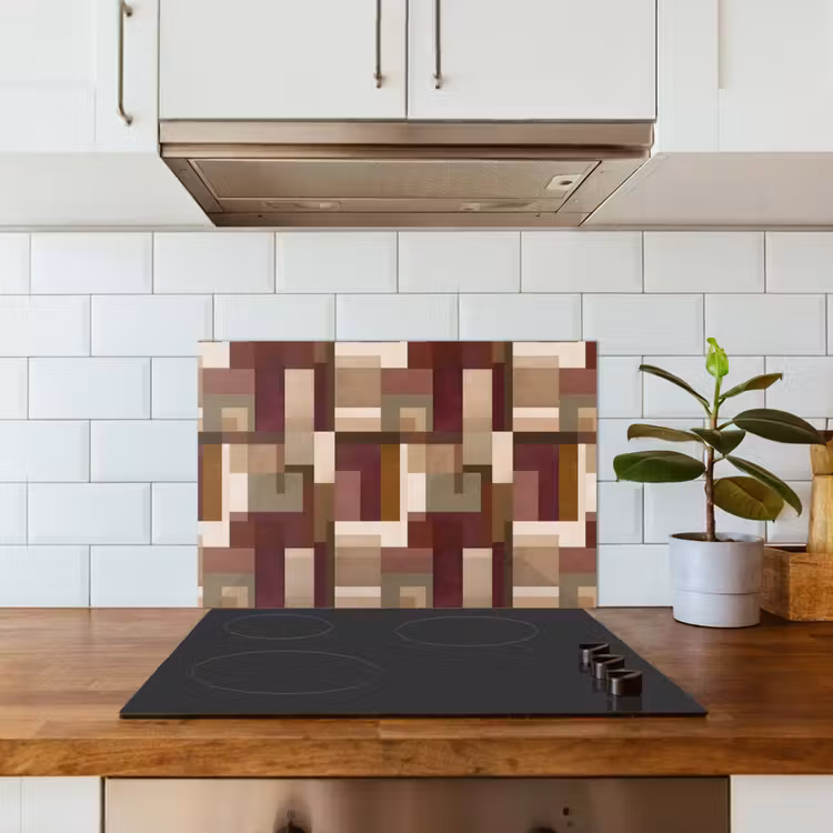 Modern - Geometrie - Kleurrijk keuken achterwand spatscherm klein 900 -sfeer2