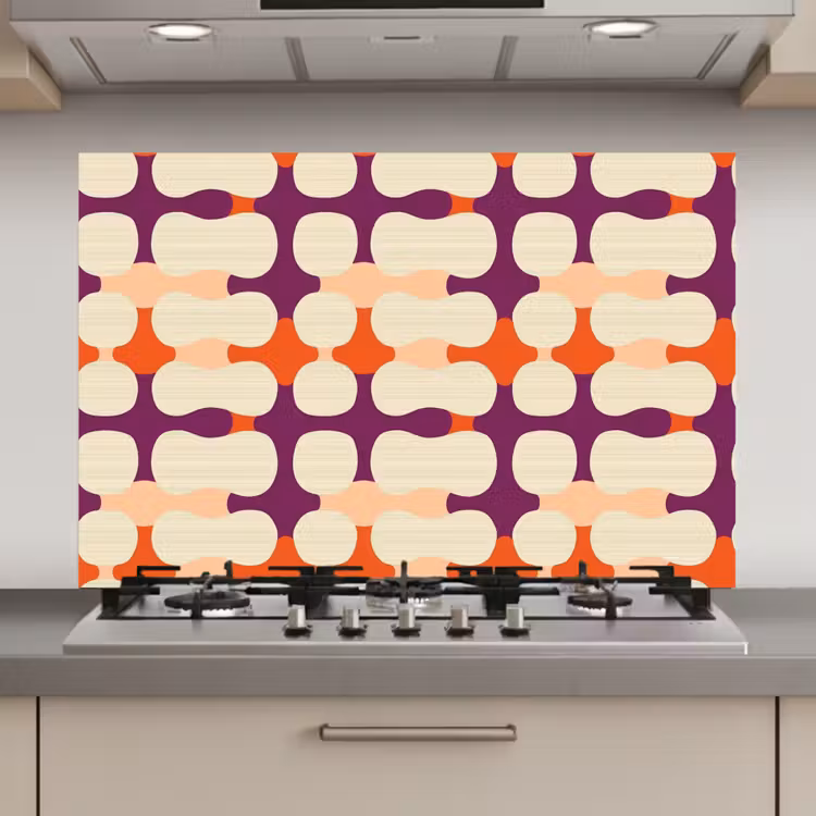 Modern - Patroon - Kleurrijk keuken achterwand spatscherm klein 900 -3d_website