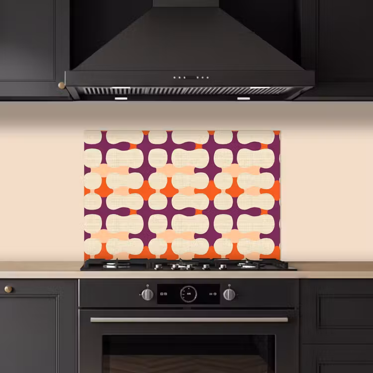 Modern - Patroon - Kleurrijk keuken achterwand spatscherm klein 900 -sfeer1
