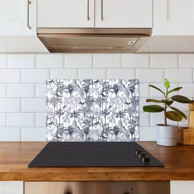 Aap - Jungle - Blauw keuken achterwand spatscherm klein 900 -sfeer2