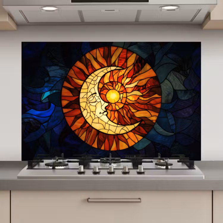 Mozaïek - Glas - Maan - Donkerblauw keuken achterwand spatscherm klein -3d_website