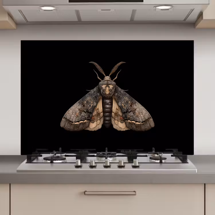 Mot - Bladachtig - Grijs keuken achterwand spatscherm klein -3d_website