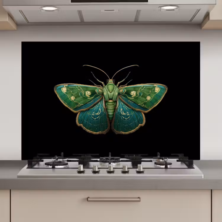 Mot - Levendig - Groen keuken achterwand spatscherm klein -3d_website