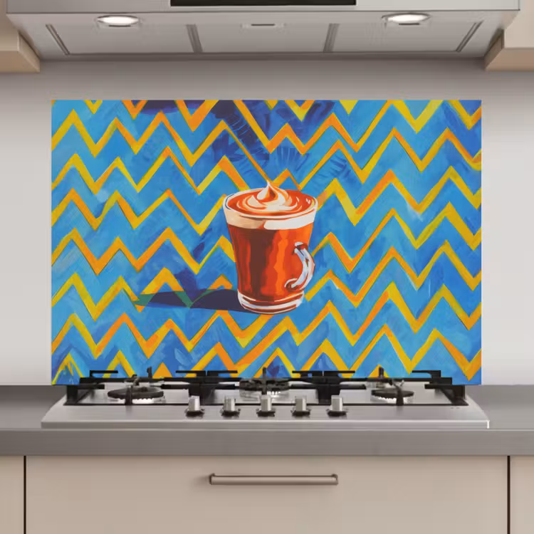 Mok - Koffie - Zigzag - Slagroom keuken achterwand spatscherm klein -3d_website