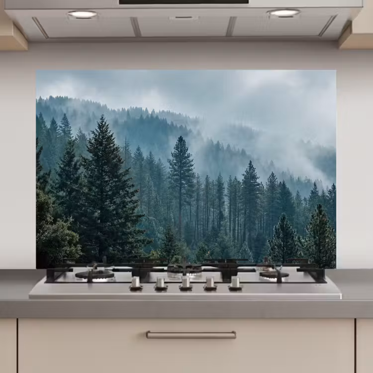 Naaldwoud - Bergen - Mist keuken achterwand spatscherm klein -3d_website
