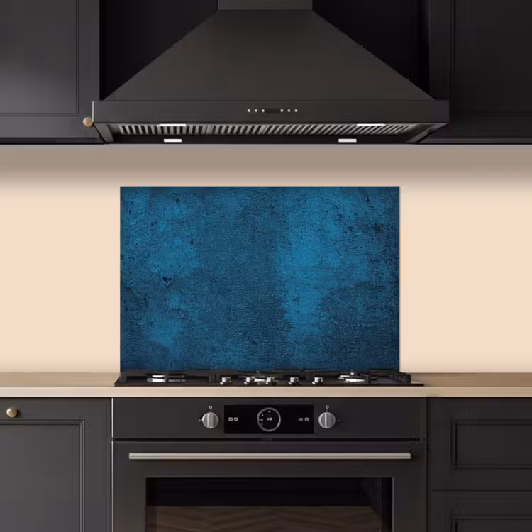 Natuursteen - Beton - Steen - Blauw keuken achterwand spatscherm klein -sfeer1