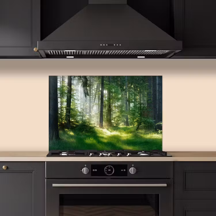 Natuur - Bomen - Bos - Groen - Zon - Gras - Planten keuken achterwand spatscherm klein -sfeer1