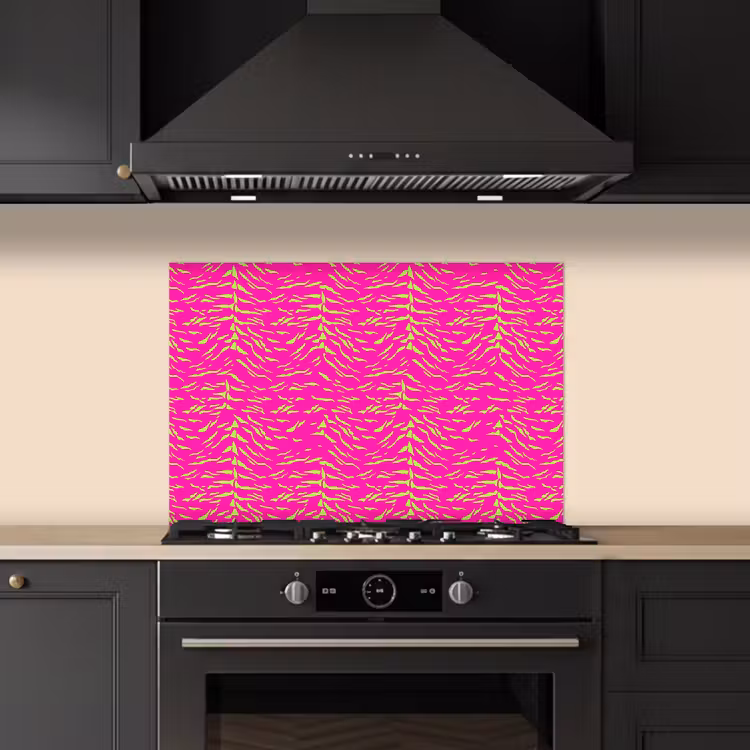 Neon - Groen - Roze - Tijger keuken achterwand spatscherm klein 900 -sfeer1